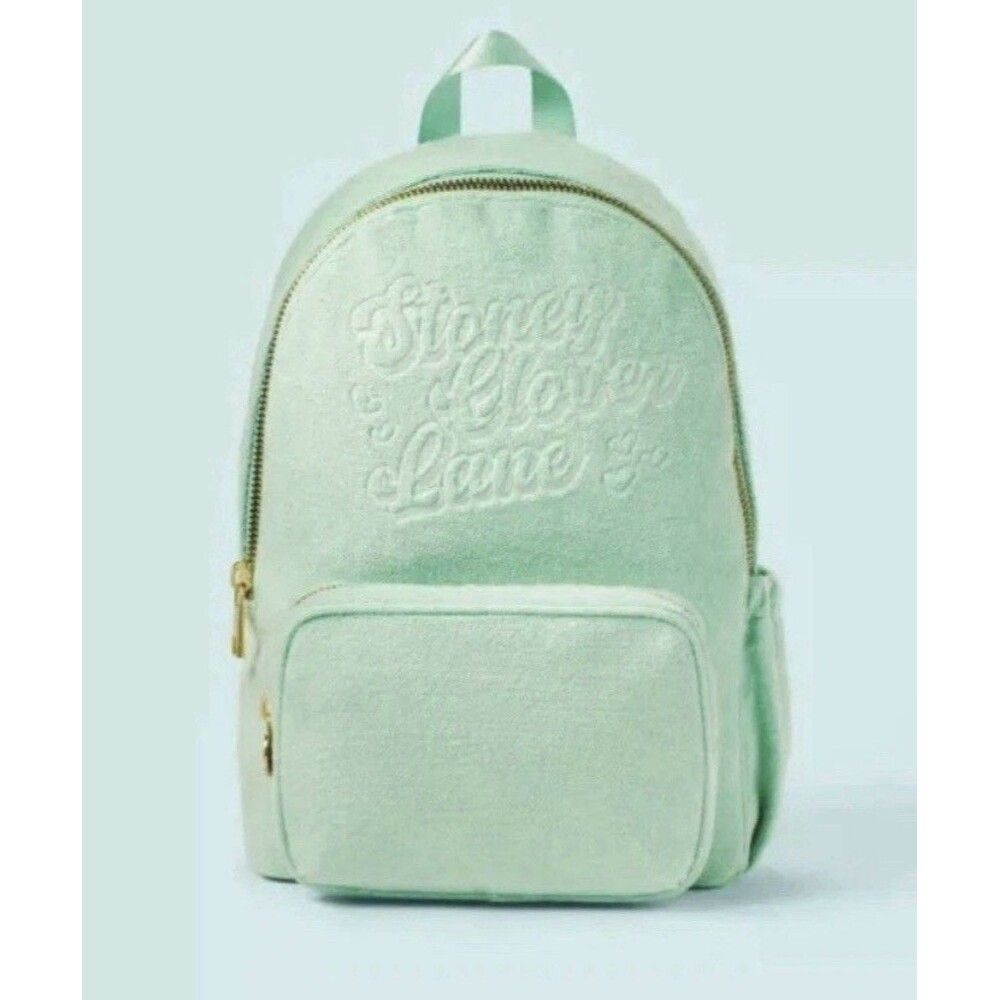 NWT Stoney Clover Lane x Target Terry Cloth Backpack Light Green 15"Hx10"Wx7"D